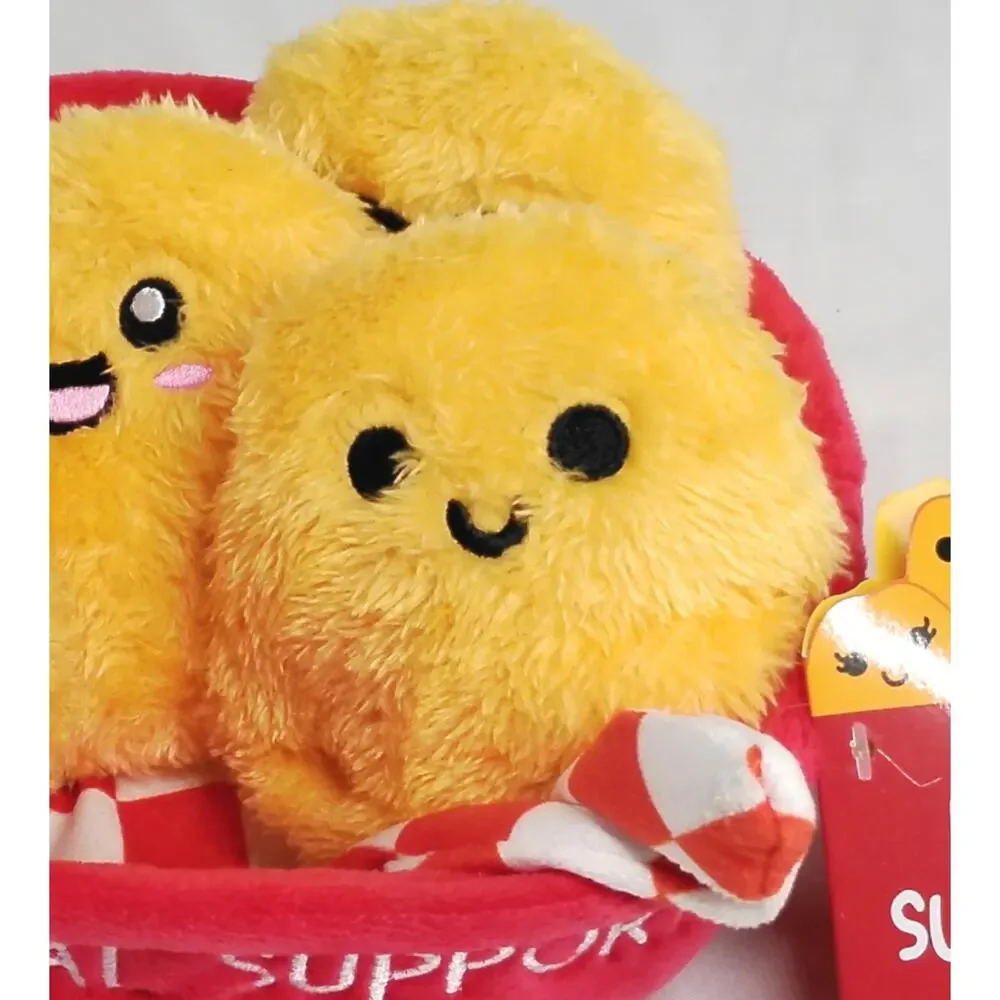 Emotional Support Nuggets Plush Set w/ Basket Emotional Support Pals New w/ Tags